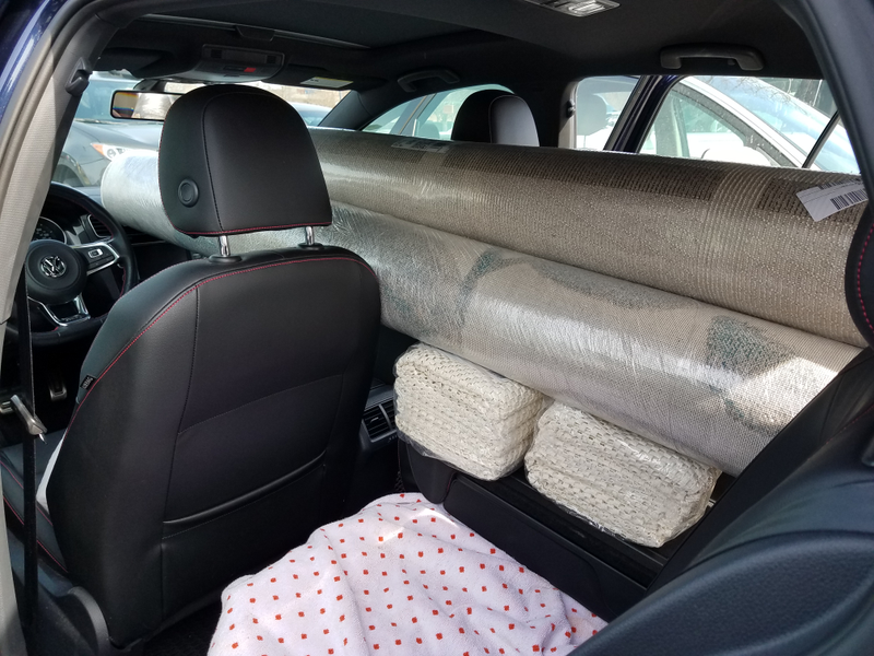 Stylish towel for muddy dog paw protection, rug pads to lift up the rugs to fit against windshield